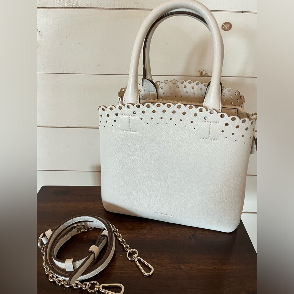 Draper James Cassidy White Willow Bag